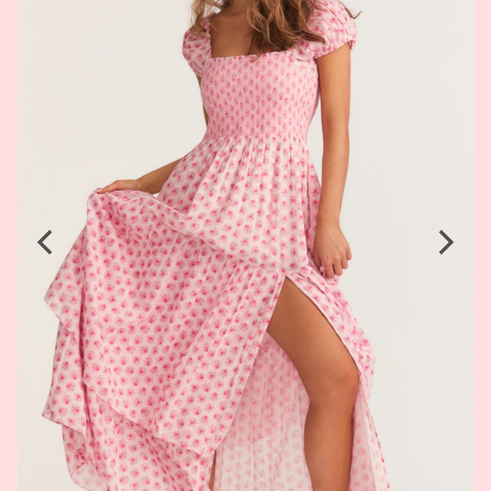 Love Shack Fancy 
Anzie Maxi Dress
PINK DIVINE size Large